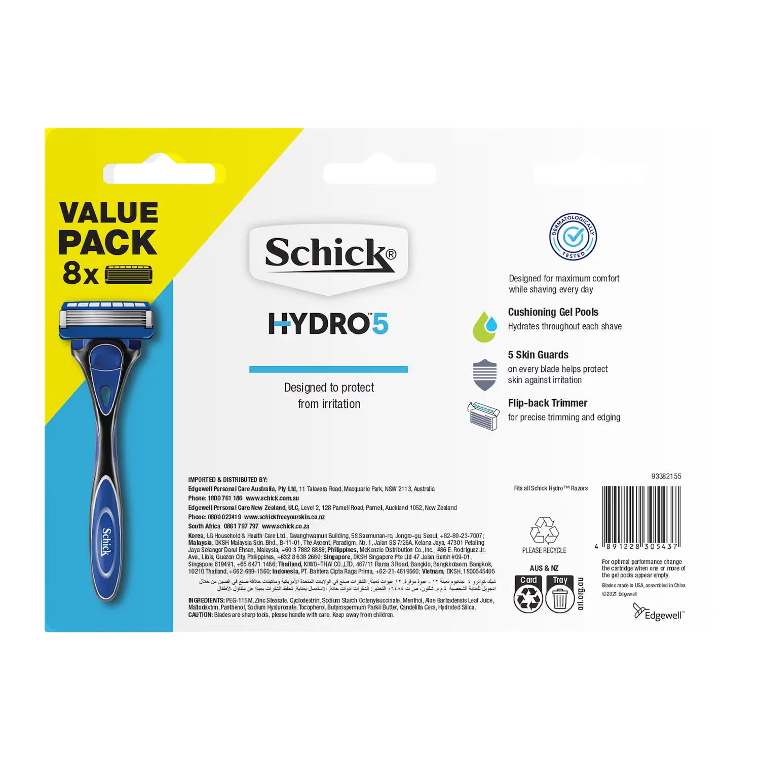 Hydro 5 Men's Razor Blade Refills 8pk