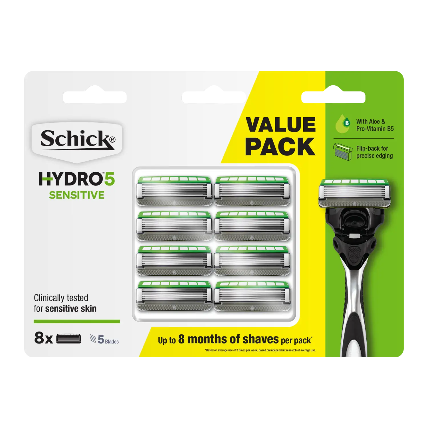 Hydro 5 Sensitive Men's Razor Blade Refills 8pk