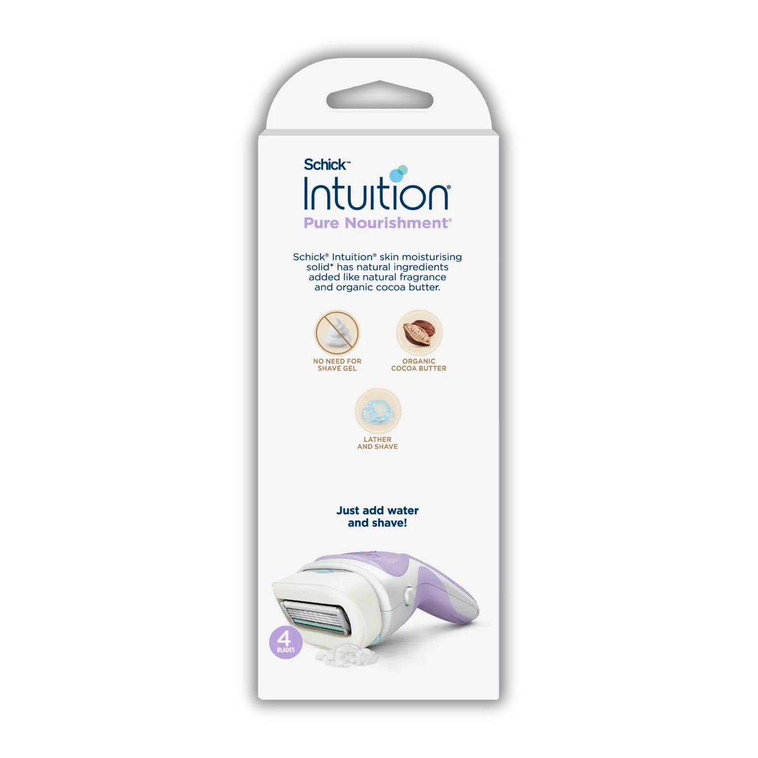 Intuition Pure Nourishment Razor Handle + 2 Cartridges