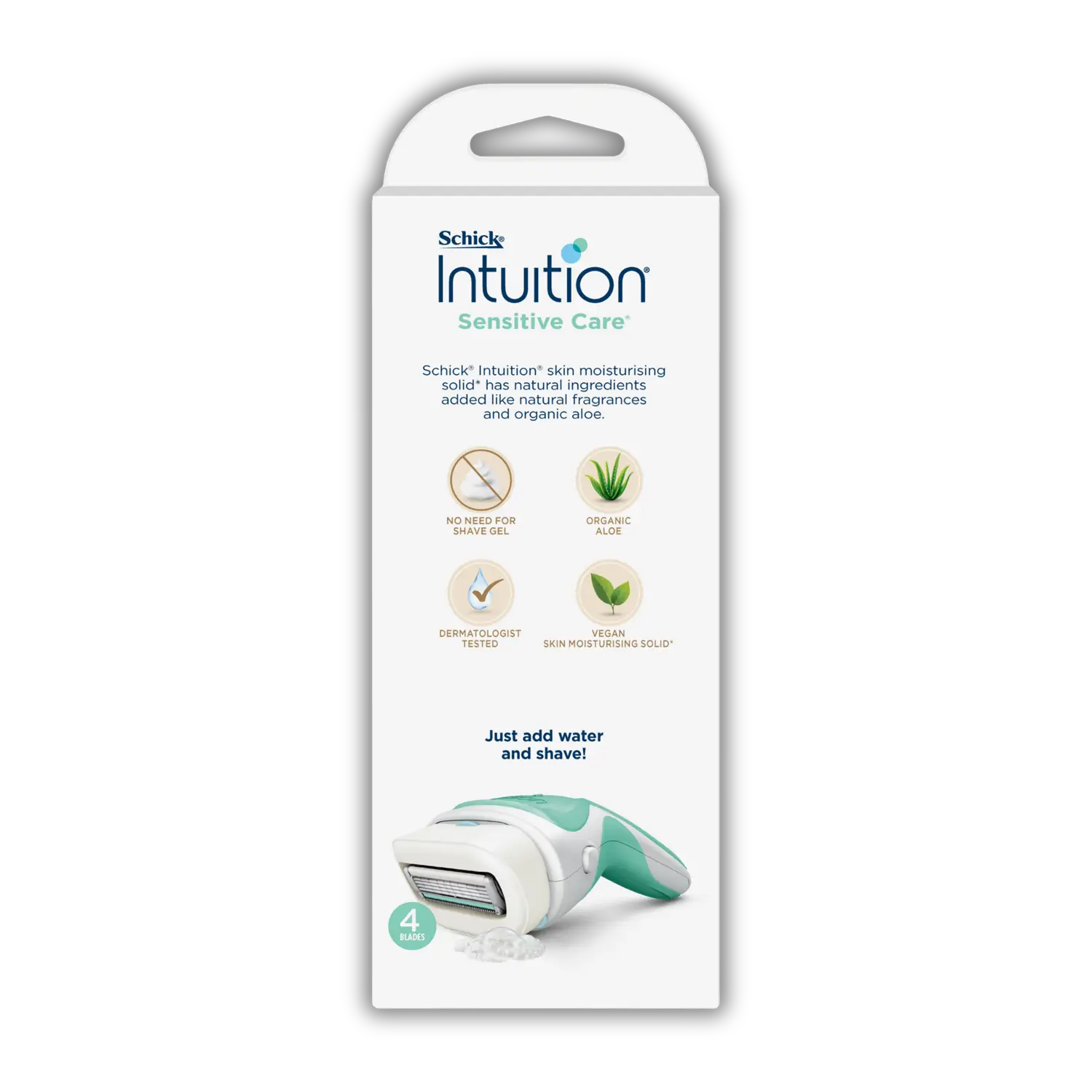 Intuition Sensitive Care Razor Handle + 2 Cartridges