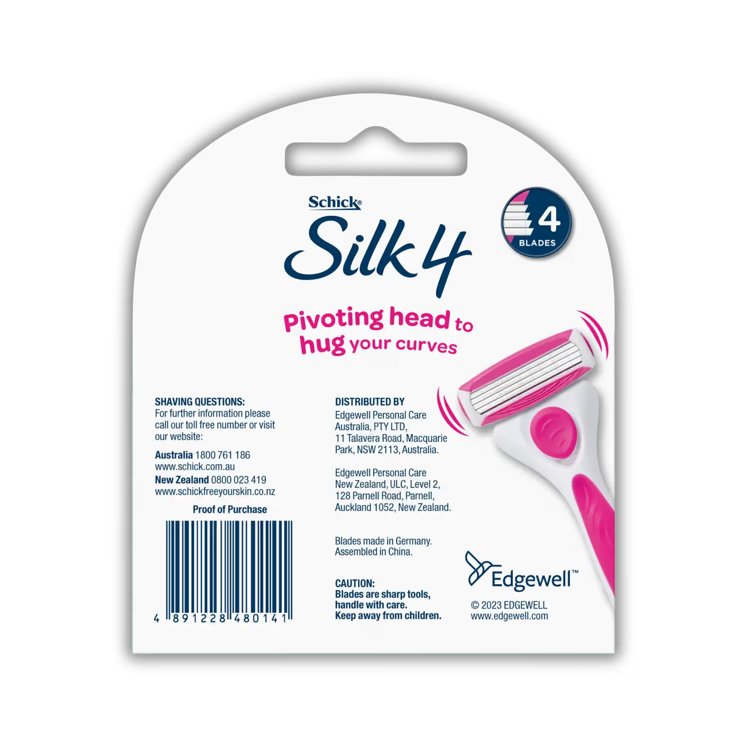 Silk 4 Razor Blade Refills 4pk