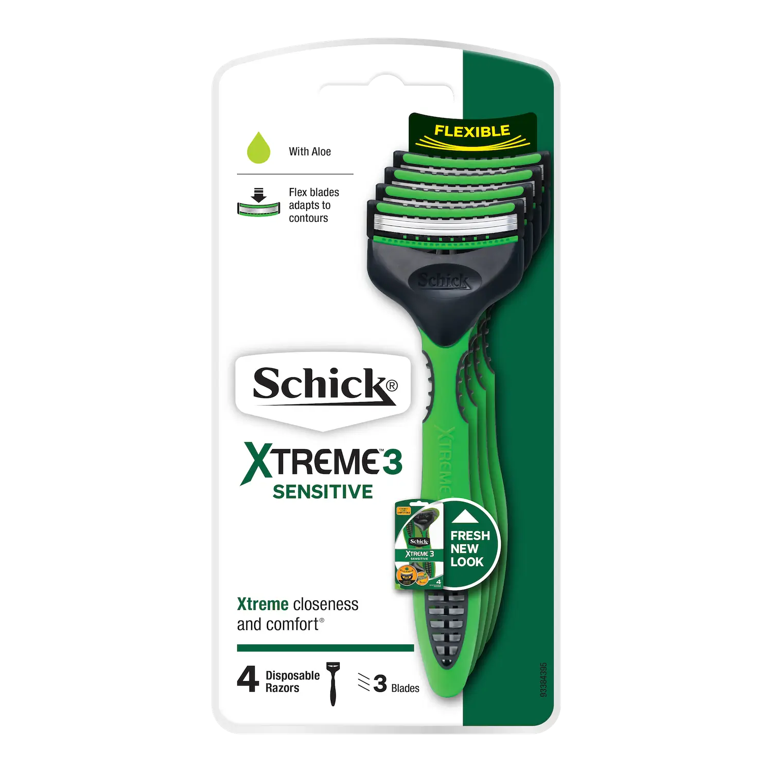 Xtreme 3 Sensitive Men's Disposable Razor 4pk