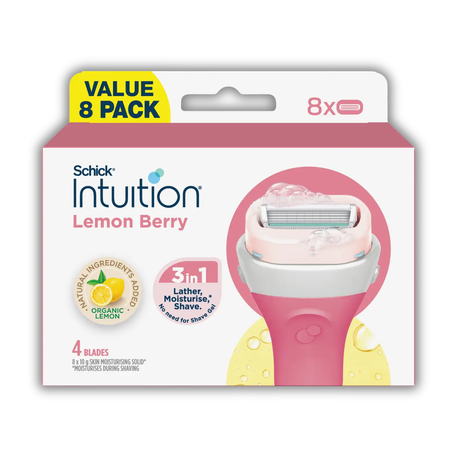Intuition Lemon Berry Razor Blade Refills 8pk