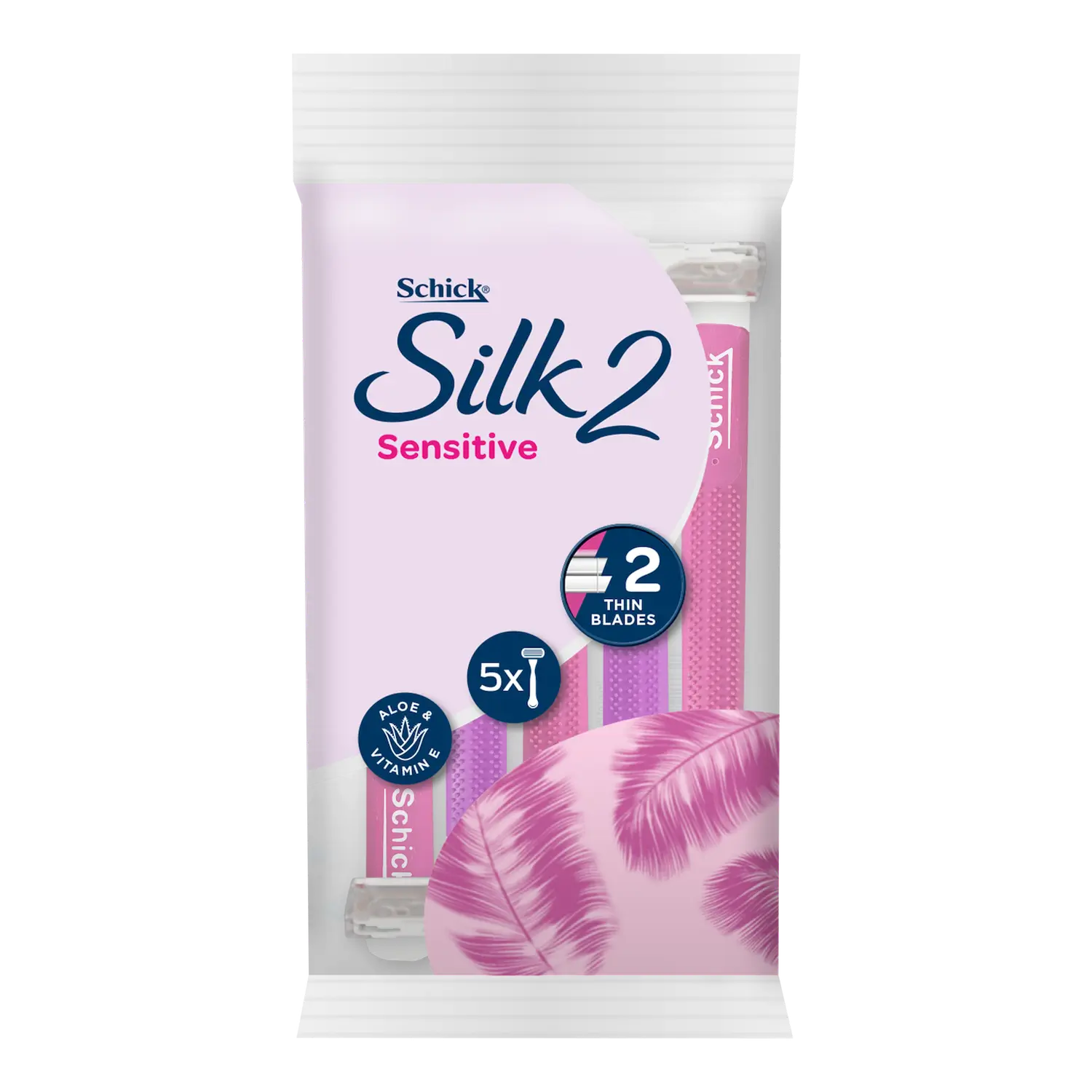 Silk 2 Sensitive Disposable Razors 5pk
