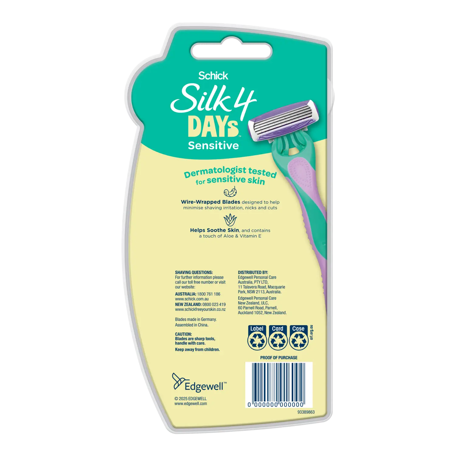Silk 4 Days Sensitive Disposable Razors 3pk