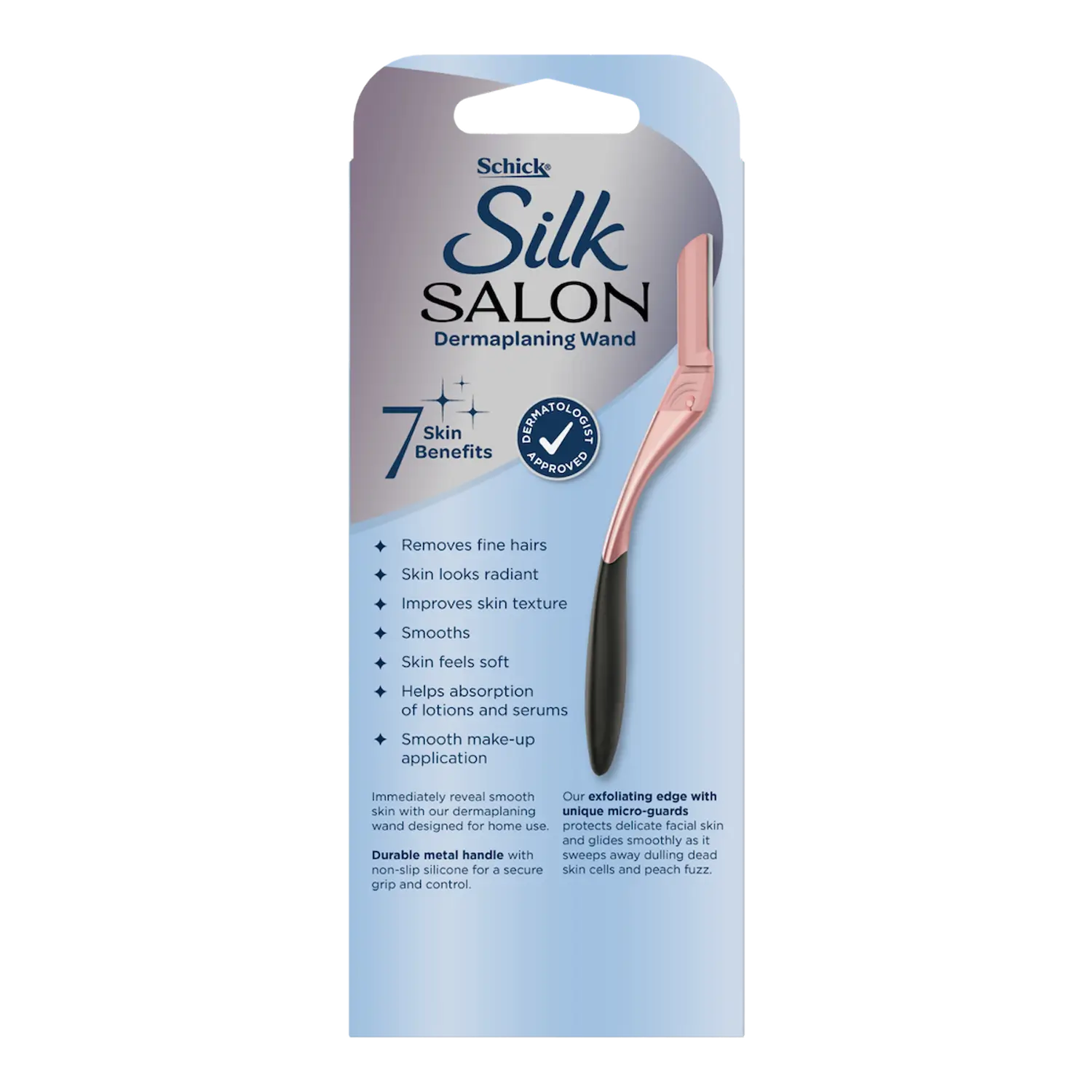 Silk Salon Dermaplaning Wand + 2 Blades