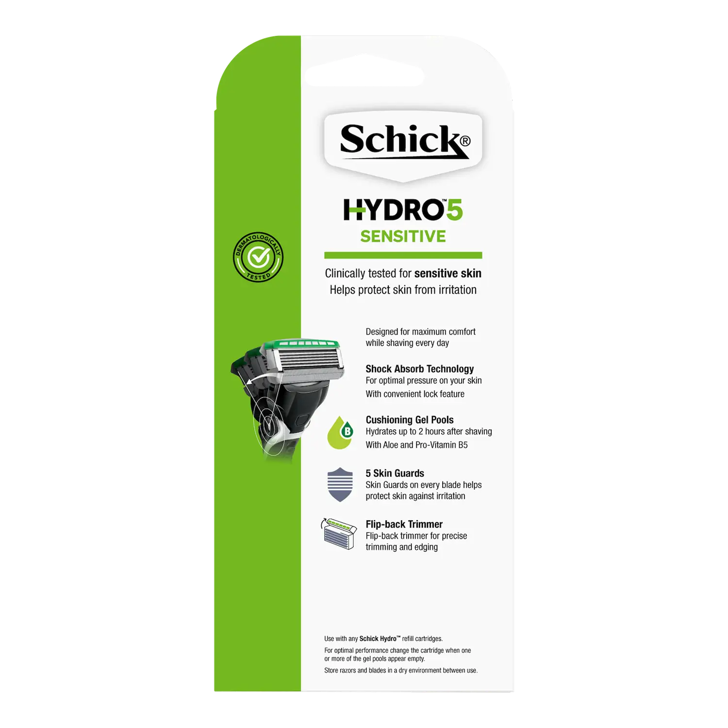 Hydro 5 Sensitive Men's Razor Handle + 1 Cartridge