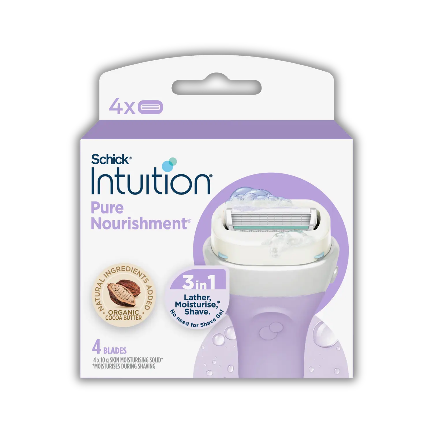 Intuition Pure Nourishment Razor Blade Refills 4pk