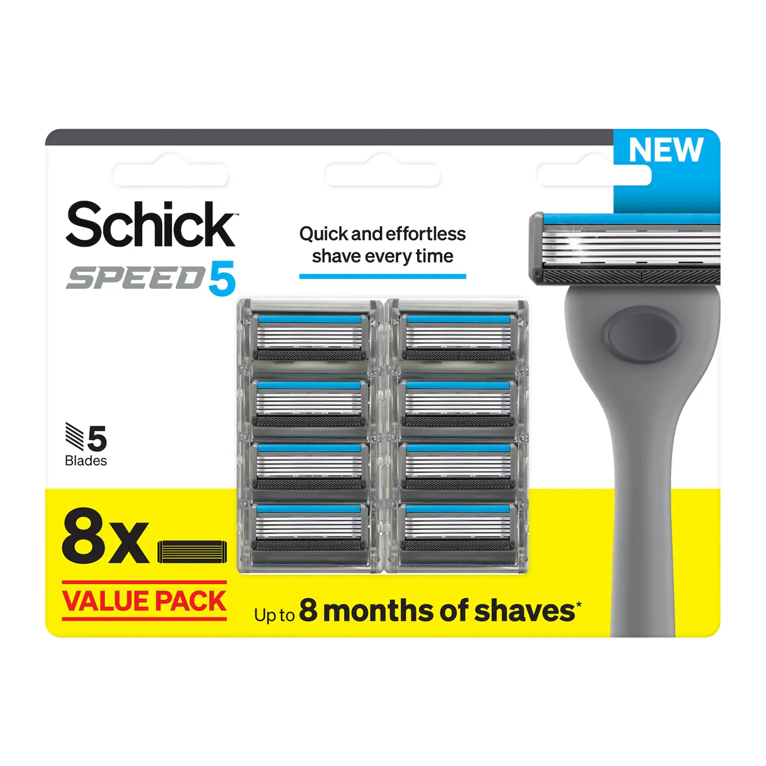 Speed 5 Men's Razor Blade Refills 8pk