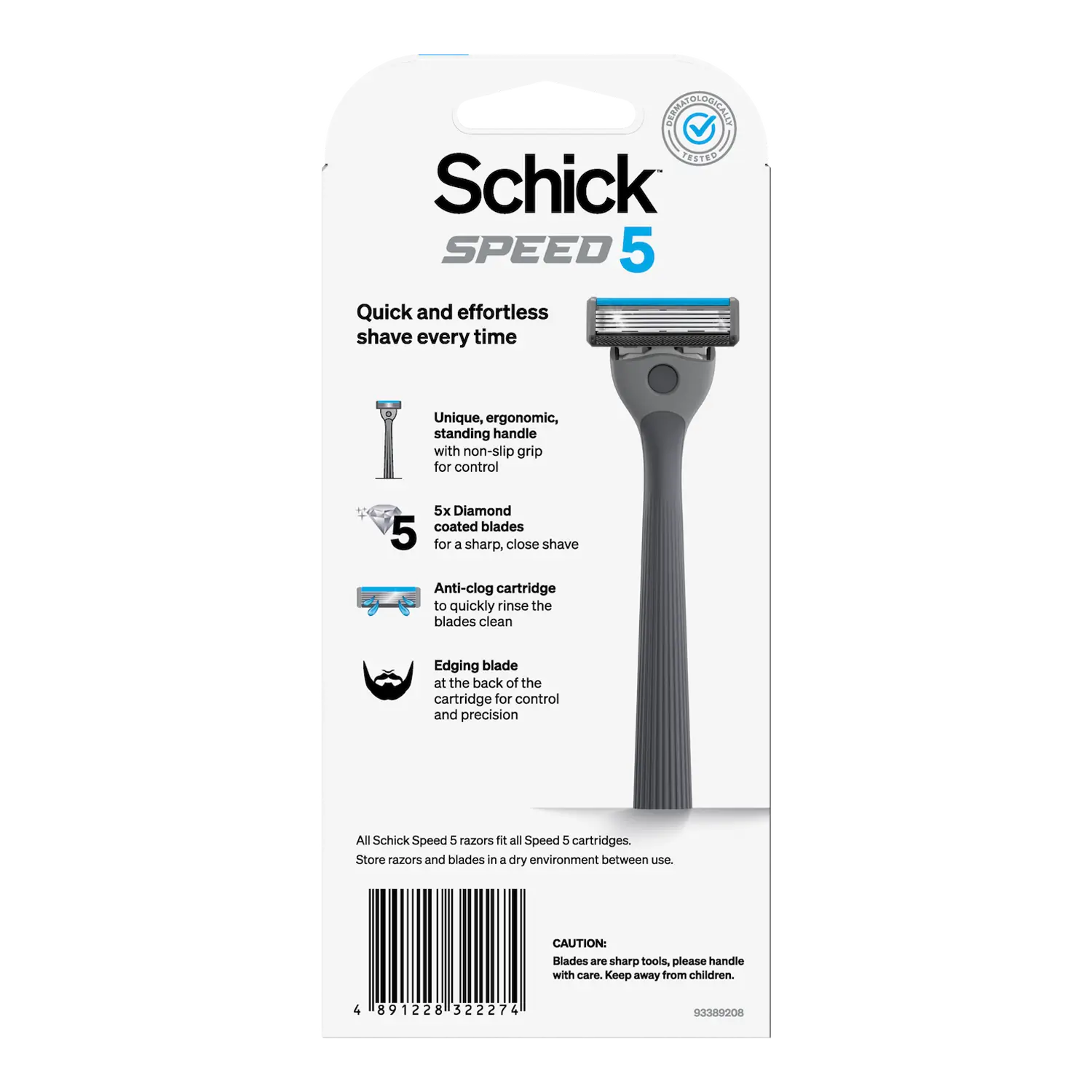 Speed 5 Men's Razor Grey Handle + 1 Cartridge