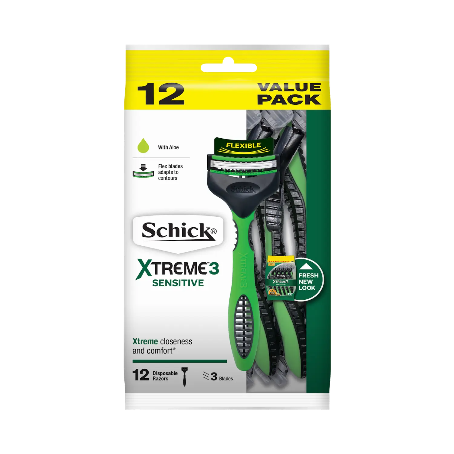 Xtreme 3 Sensitive Men's Disposable Razor 12pk