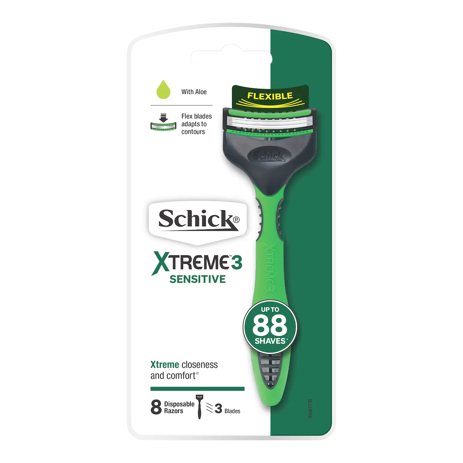 Xtreme 3 Sensitive Men's Disposable Razor 8pk