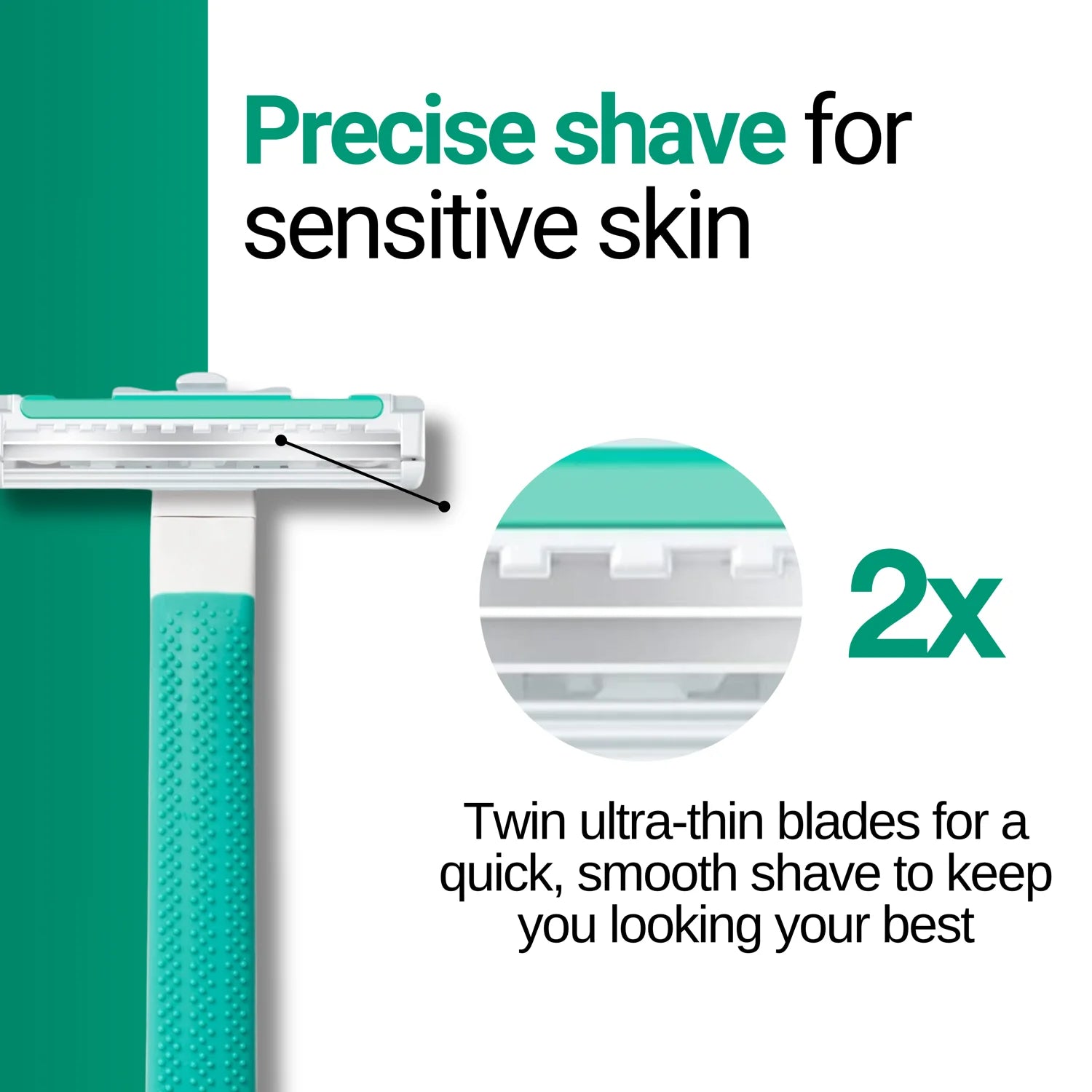 Exacta 2 Sensitive Men's Disposable Razor 5pk