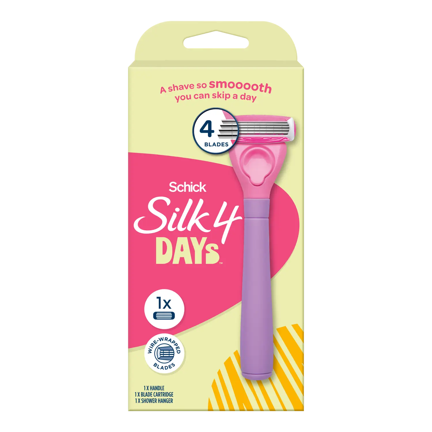 Silk 4 Days Razor Handle + 1 Cartridge