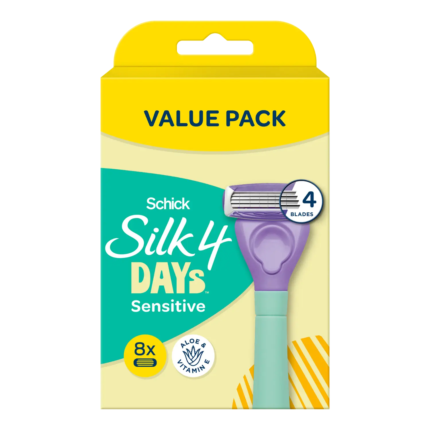 Silk 4 Days Sensitive Razor Refills 8pk
