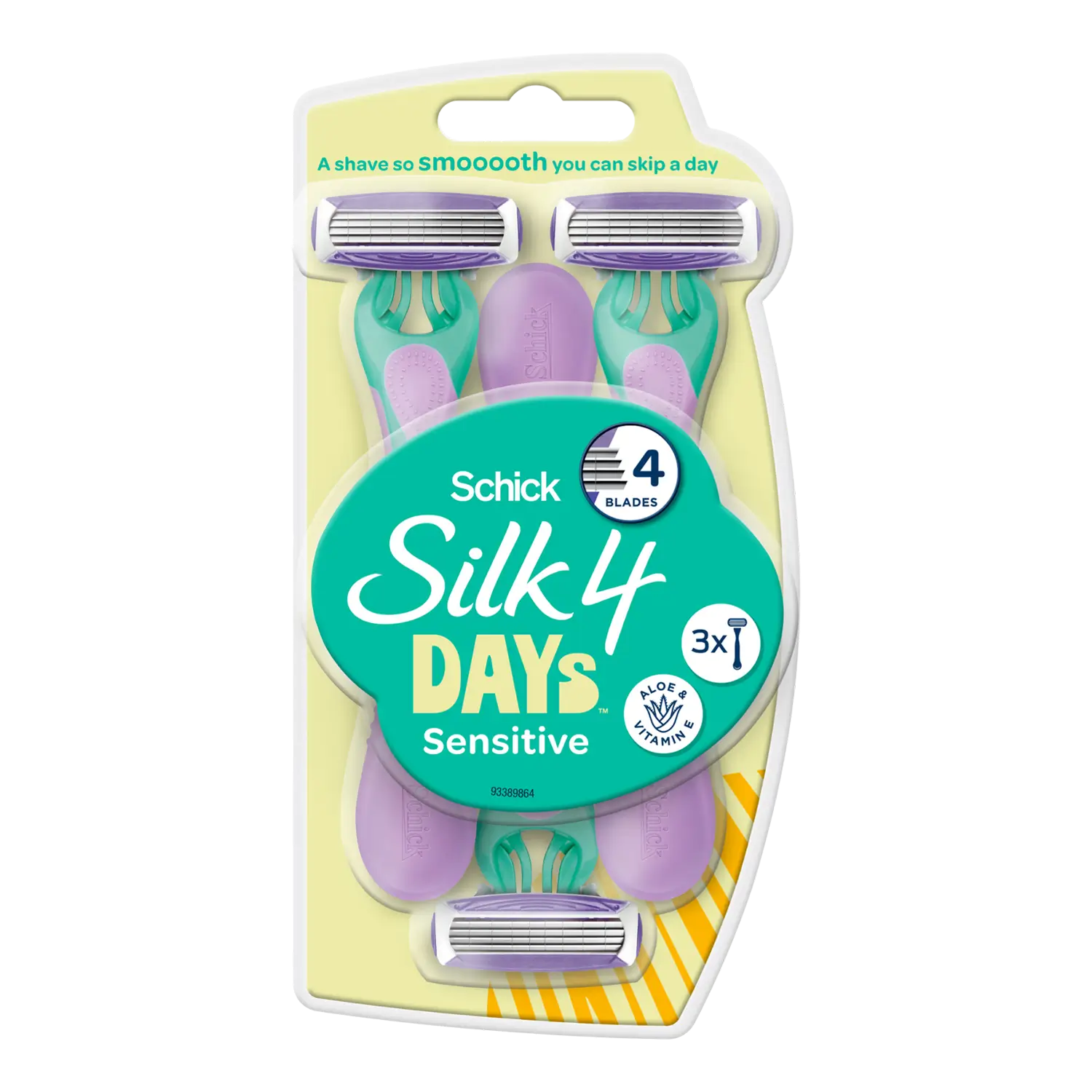 Silk 4 Days Sensitive Disposable Razors 3pk