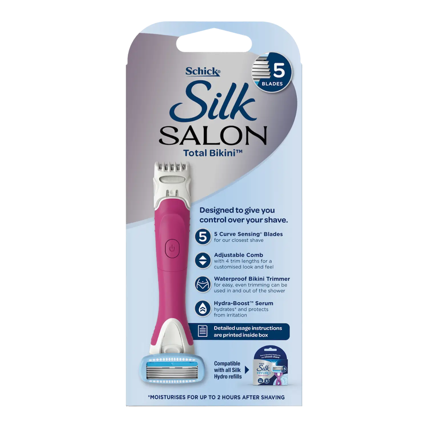 Silk Salon Total Bikini Razor Handle + 1 Cartridge