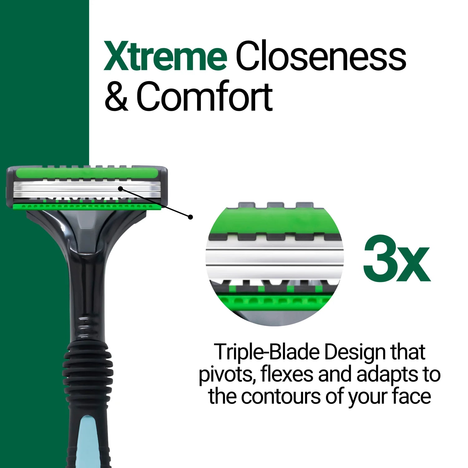 Xtreme 3 Sensitive Hybrid Men's Razor Handle + 20 Cartridges