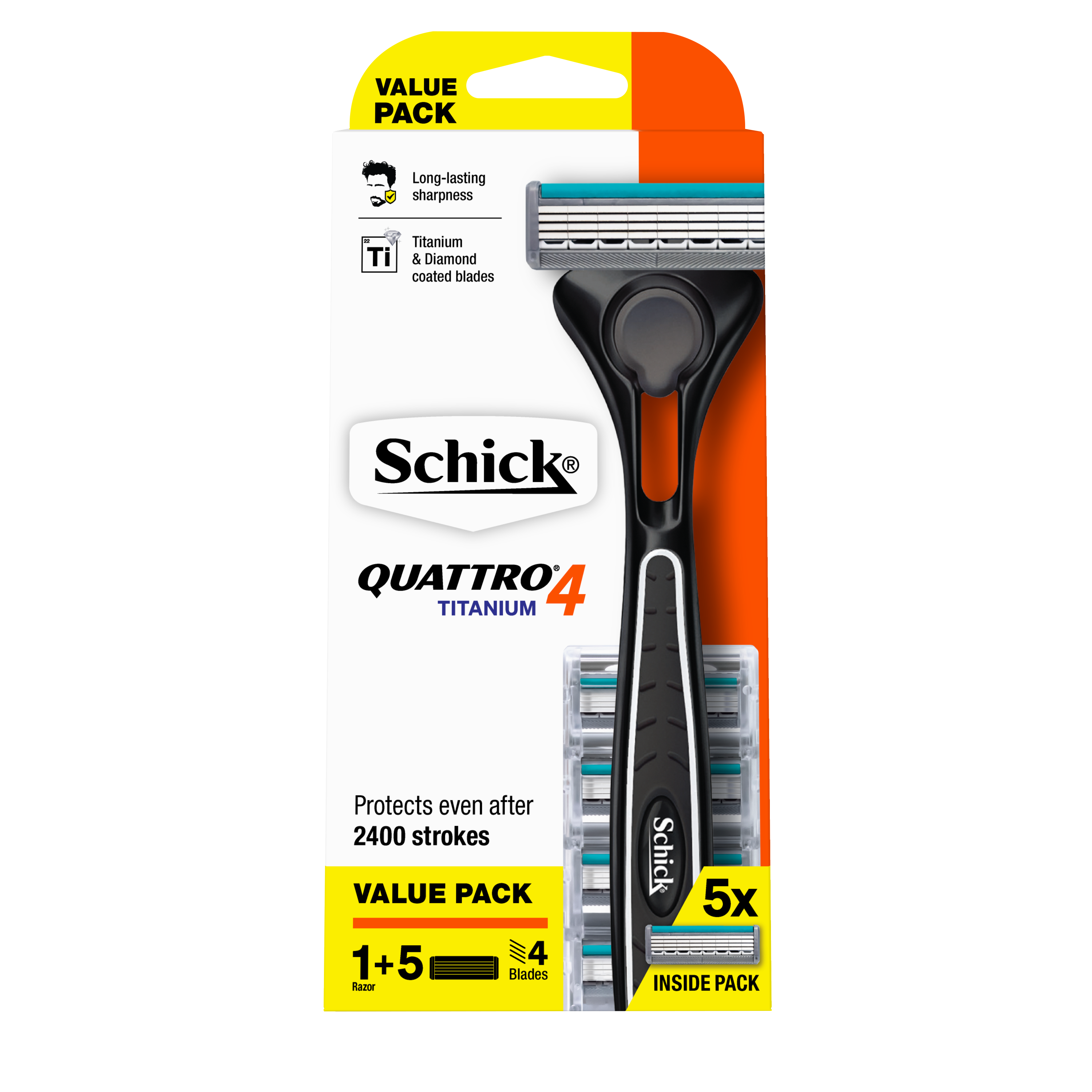 Quattro Titanium Razor Kit+5