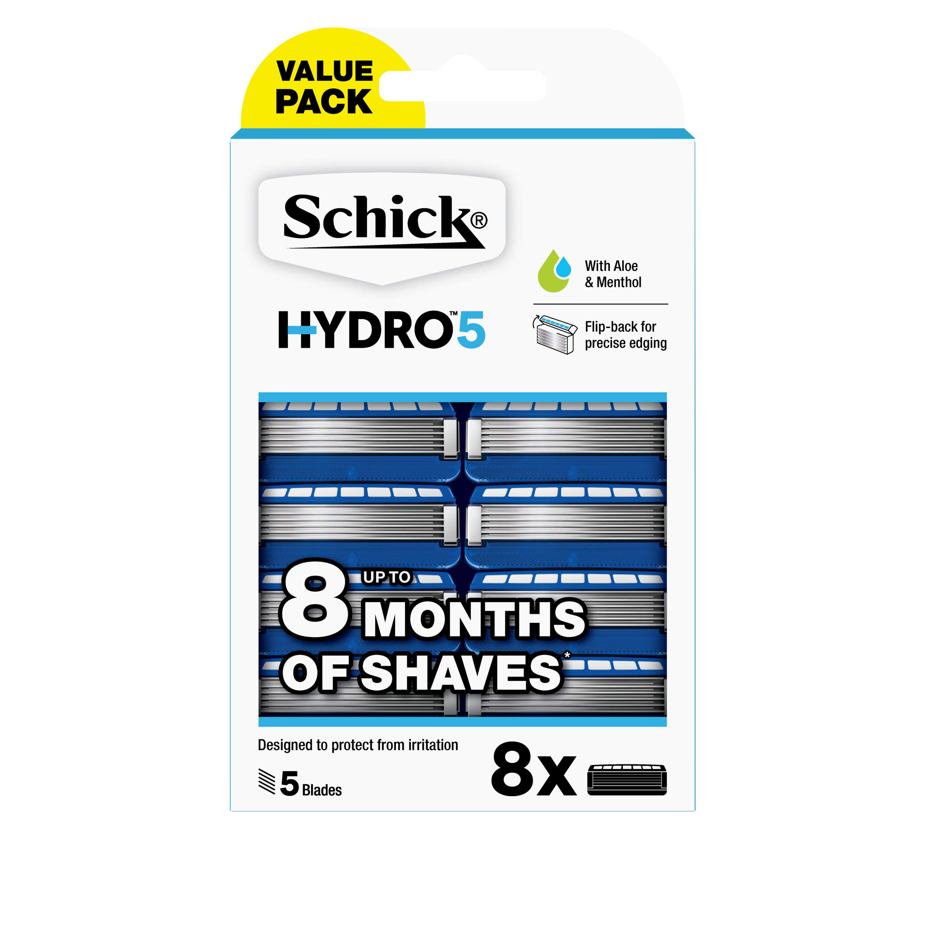 Hydro® 5 Blade Refills 8 Pack